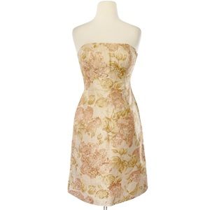 Ann Taylor blush floral wallpaper dress size 2P